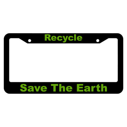 Recycle, Save the Earth License Plate Frame