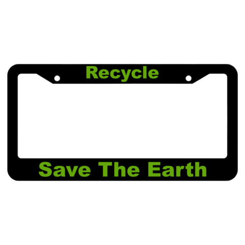 Recycle, Save the Earth License Plate Frame