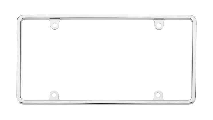 Slim Chrome Rim License Plate Frame