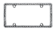 Sparkling Zebra Glitter License Plate Frame