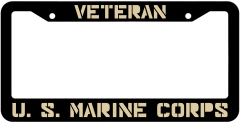 Veteran United States Marine Corps License Plate Frame
