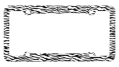 Zebra White and Black Plastic Frame