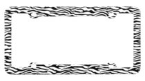 Zebra White and Black Plastic Frame