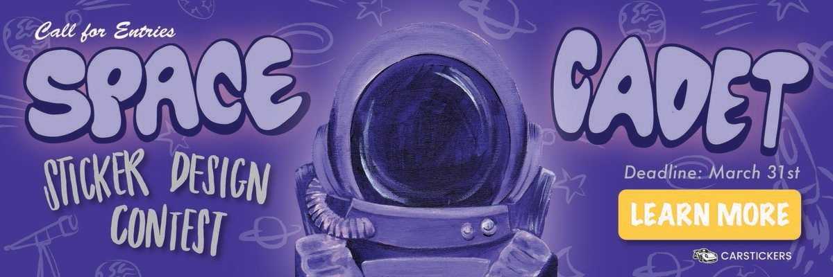 Space Cadet Sticker Design Contest Color Fix Carousel Ad