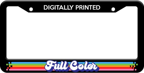 Custom Full Color License Plate Frames - No Minimum - Free Shipping!