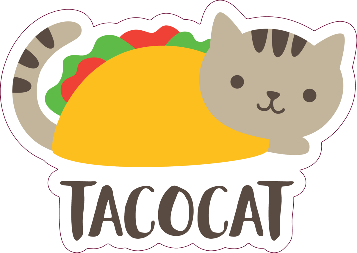 Cute Taco Cat Sticker