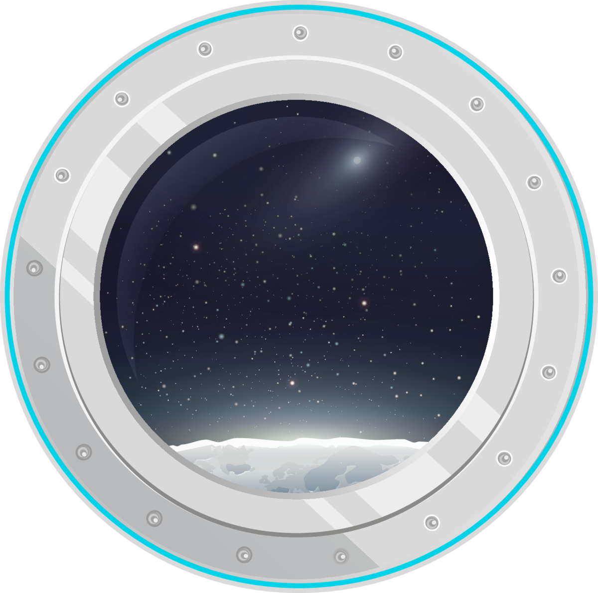 View From Spaceship Sticker
