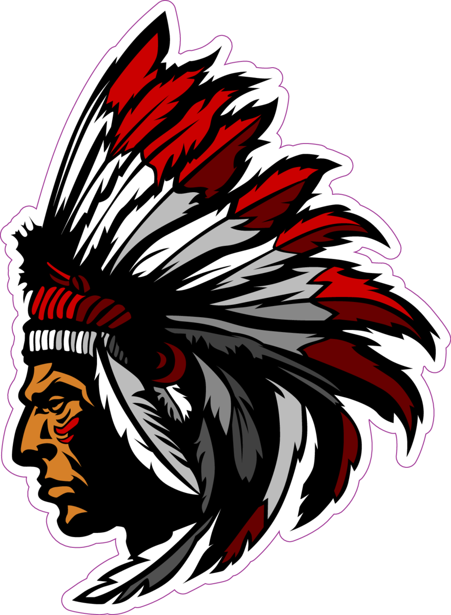 Indian Chief Mascot Sticker