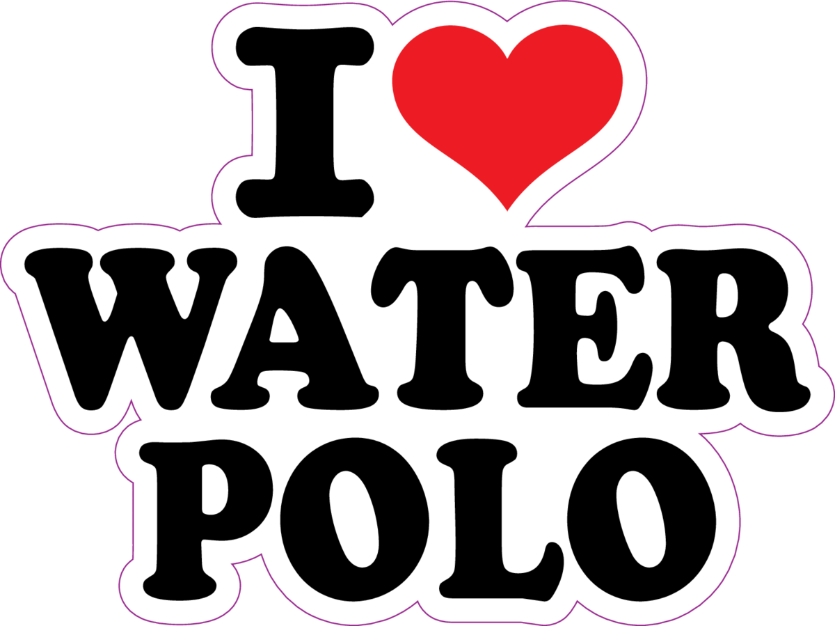 I Love Water Polo Sticker