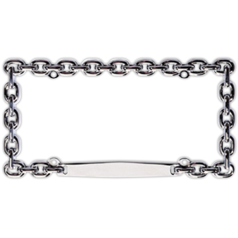 Chrome Chain Link License Plate Frame
