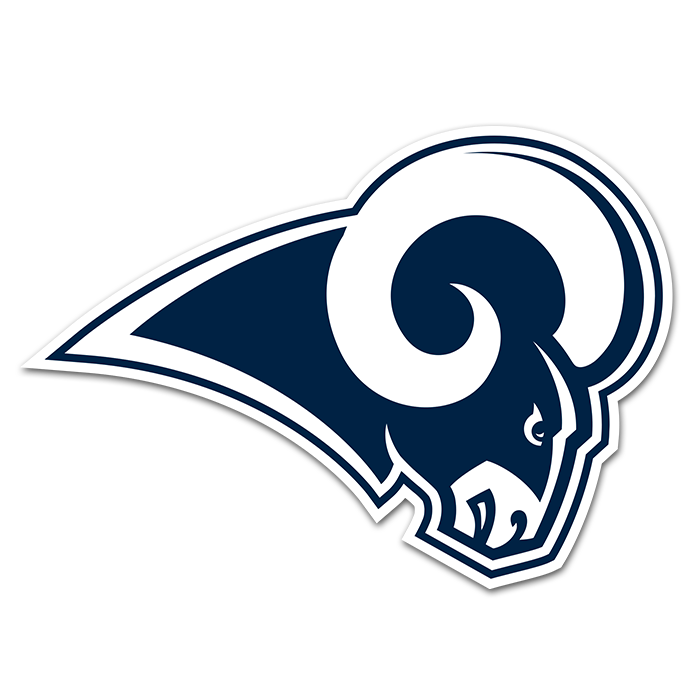 12ct NFL Los Angeles Rams Automotive Mini Decal Stickers 6.25”