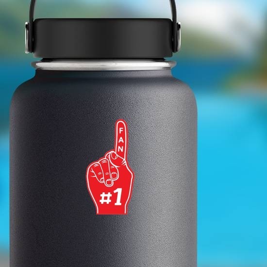 #1 Fan Foam Finger Sticker