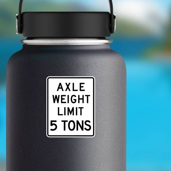 Axle Weight Limit 5 Tons Sticker