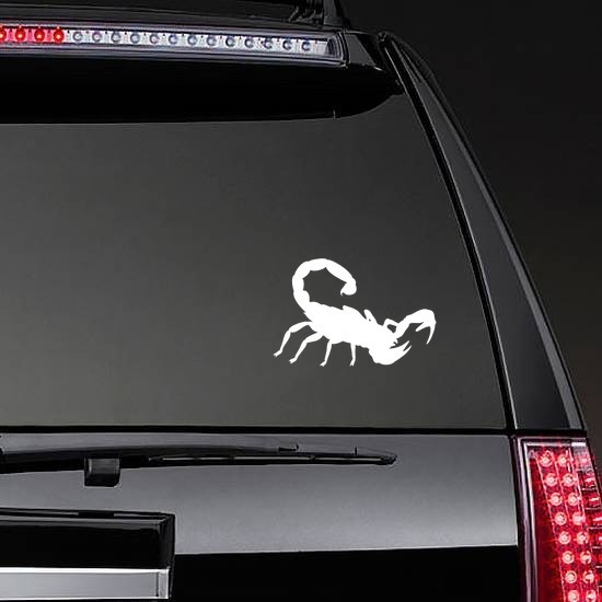 Grumpy Scorpion Sticker on a Rear Car Window example