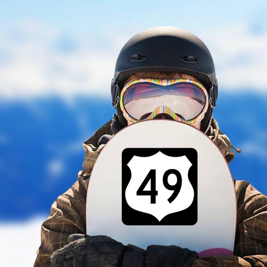 Highway 49 Sign With Black Border Sticker