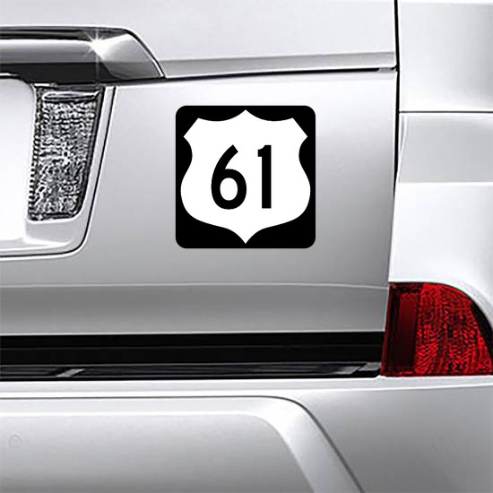 Highway 61 Sign With Black Border