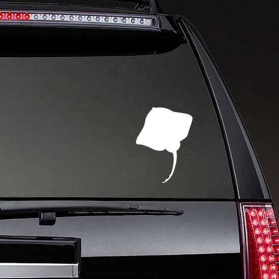 Stingray Manta Ray Sticker on a Rear Car Window example