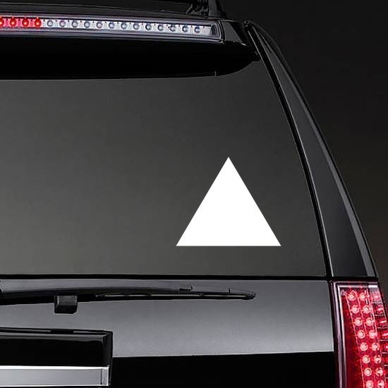 Triangle Shape Sticker on a Rear Car Window example