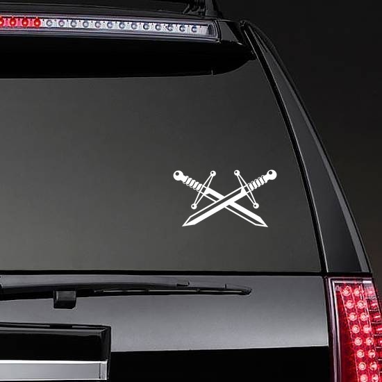 Two Crossed Swords Sticker