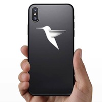 Abstract Hummingbird Sticker on a Phone example