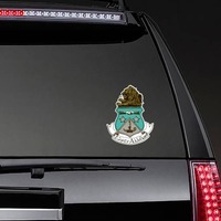 Alpha Delta Pi Crest  Sticker on a Rear Car Window example