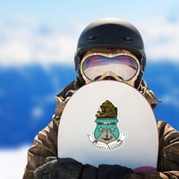 Alpha Delta Pi Crest  Sticker on a Snowboard example