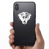 Angry Jaguar Face Sticker on a Phone example