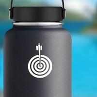 Archery Target Sticker on a Water Bottle example