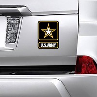 US Army Magnetic Bumper Sticker – 5" Round, Multi-Color, Made In USA