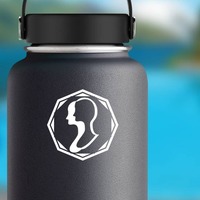 Astrology - Gemini Zodiac Sticker on a Water Bottle example