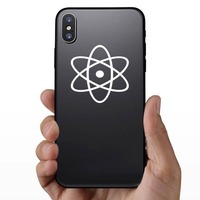 Atom Sticker on a Phone example