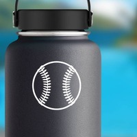 Baseball or Softball Fastball Sticker on a Water Bottle example