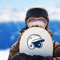 Baseball or Softball Helmet with Shading Sticker on a Snowboard example