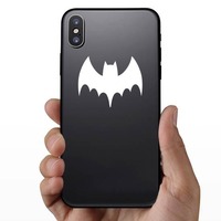 Bat Sticker With Pointed Wings And Tail Sticker on a Phone example