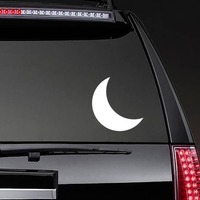 Beautiful Cresent Moon Sticker on a Rear Car Window example