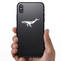 Beautiful Whale Sticker on a Phone example