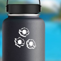 Bullet Holes - Gun Sticker on a Water Bottle example