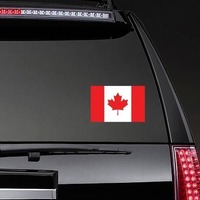 Canada Flag Sticker on a Rear Car Window example