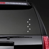 Cat Paw Prints Sticker on a Rear Car Window example