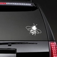 Cool Bumble Bee Sticker on a Rear Car Window example