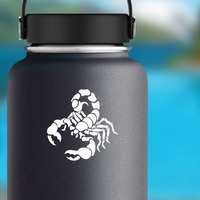 Cool Scorpion Sticker on a Water Bottle example