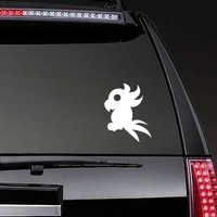 Crazy Feathered Cockatoo Bird Sticker on a Rear Car Window example