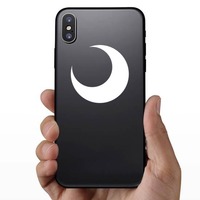 Cresent Moon Sticker on a Phone example