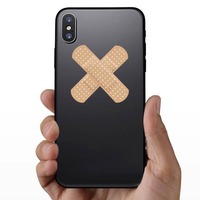 Crossed Standard Bandage Sticker on a Phone example