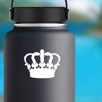 Crown With Bows Sticker on a Water Bottle example