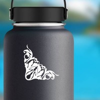 Decorative Corner Border Sticker on a Water Bottle example