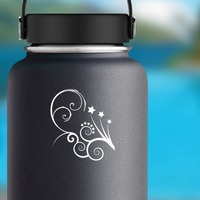 Decorative Star Corner Border Sticker on a Water Bottle example