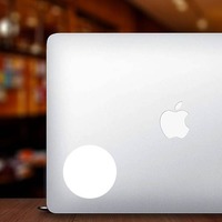 Dot Circle Shape Sticker on a Laptop example