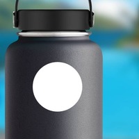 Dot Circle Shape Sticker on a Water Bottle example