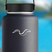 Electric Eel Sticker on a Water Bottle example